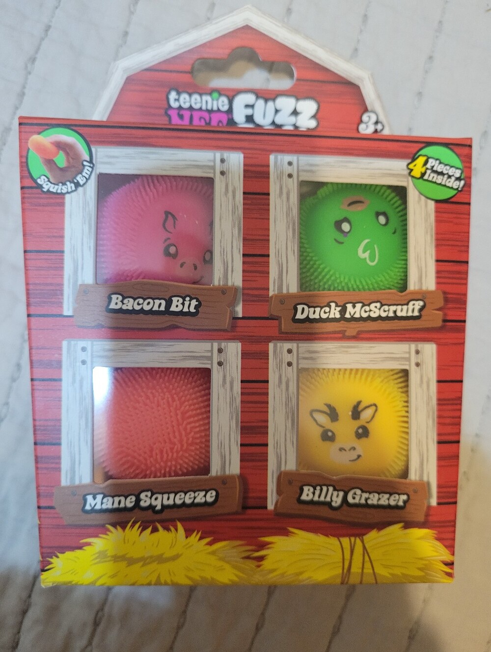 Needoh Farmyard Teenie Fuzz Pets Squeezable Toy Squishies